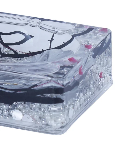 Agua Acrylic Acrylic Soap Dish Silver