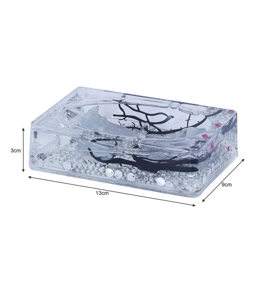 Agua Acrylic Acrylic Soap Dish Silver