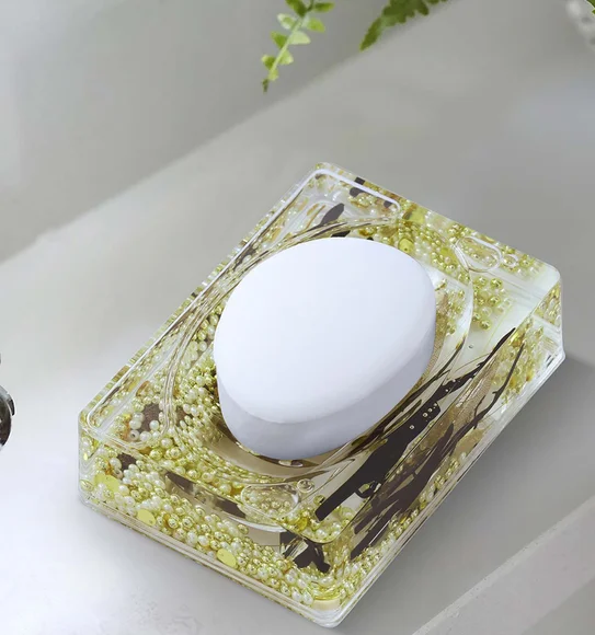 Agua Acrylic Acrylic Soap Dish Gold