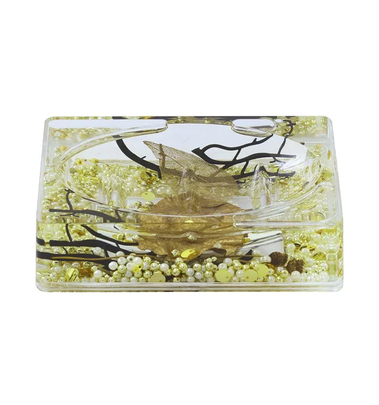 Agua Acrylic Acrylic Soap Dish Gold