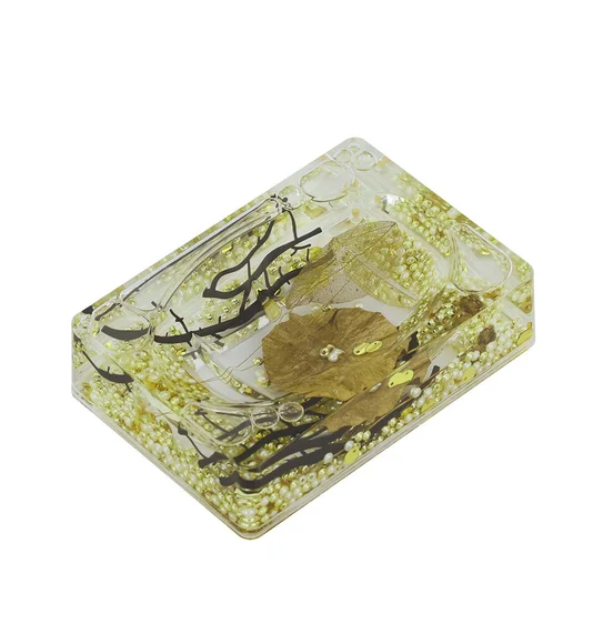 Agua Acrylic Acrylic Soap Dish Gold