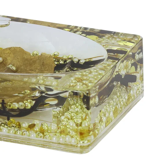 Agua Acrylic Acrylic Soap Dish Gold