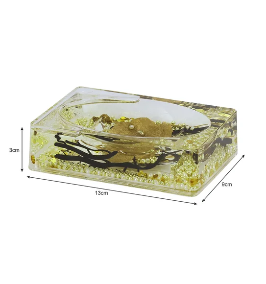 Agua Acrylic Acrylic Soap Dish Gold