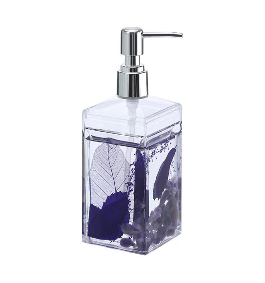 Agua Acrylic Acrylic Soap Dispenser Dark Blue