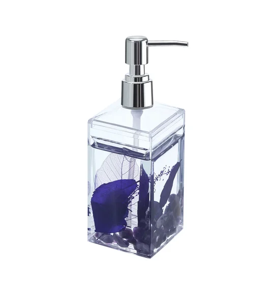 Agua Acrylic Acrylic Soap Dispenser Dark Blue