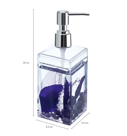 Agua Acrylic Acrylic Soap Dispenser Dark Blue