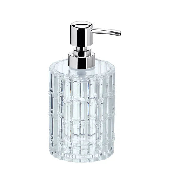 Agua Crystal Acrylic Bamboo Bath Set Clear