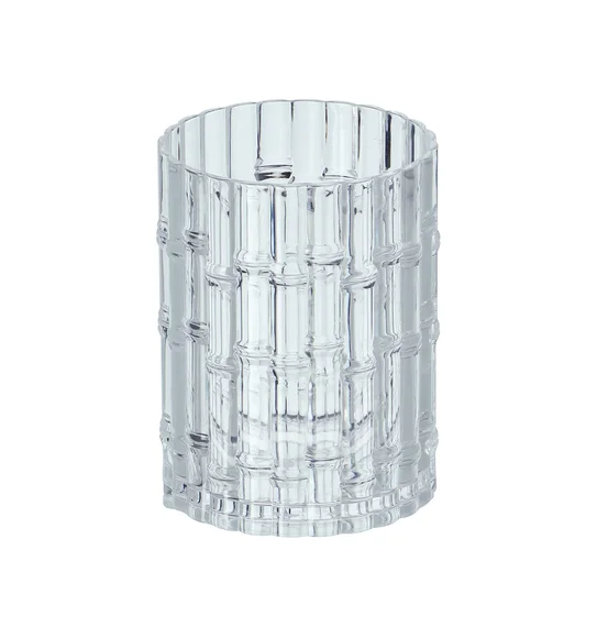 Agua Crystal Acrylic Bamboo Bath Set Clear