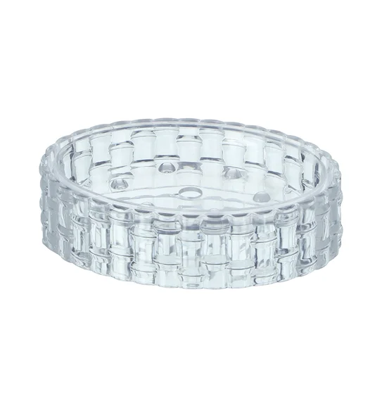 Agua Crystal Acrylic Bamboo Bath Set Clear