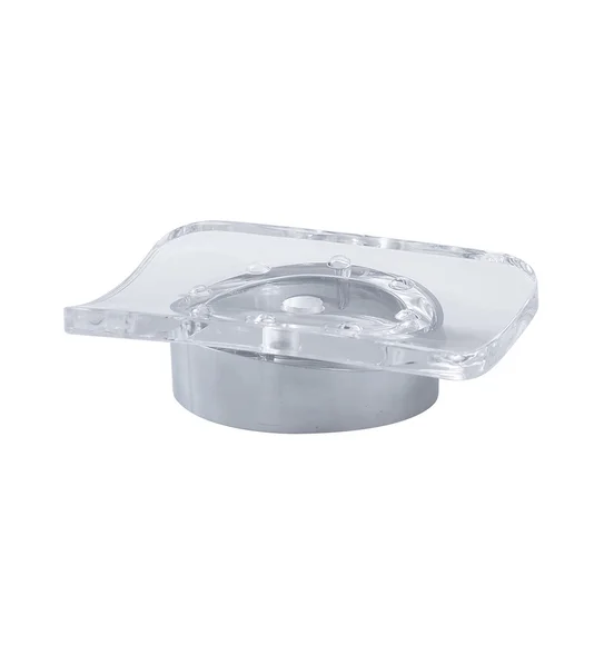 Agua Crystal Acrylic Soap Dish Chrome