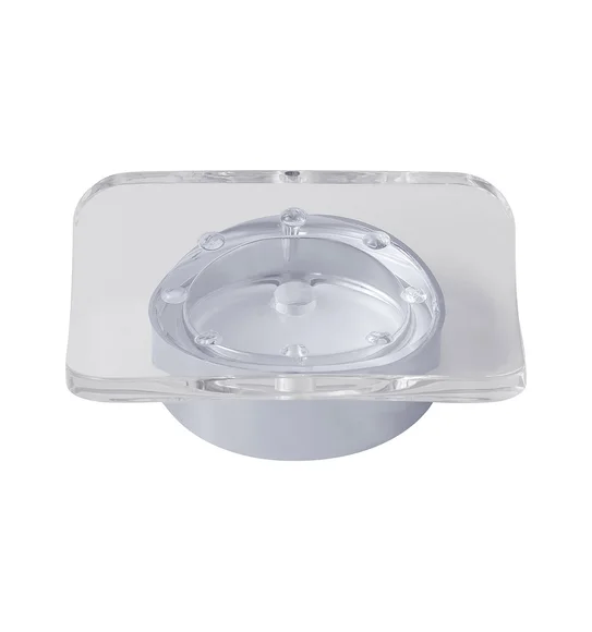 Agua Crystal Acrylic Soap Dish Chrome