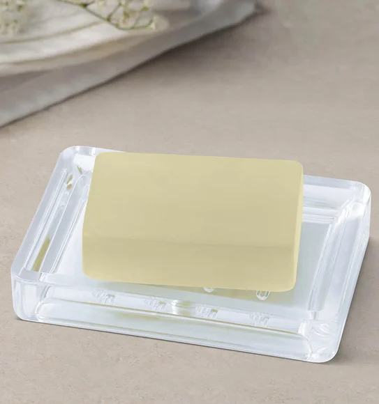 Agua Crystal Acrylic Soap Dish Transparent