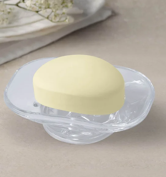 Agua Crystal Acrylic Soap Dish Grey
