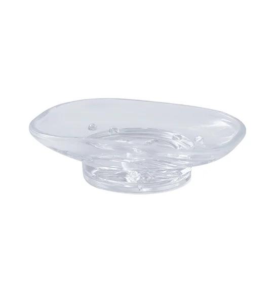 Agua Crystal Acrylic Soap Dish Grey