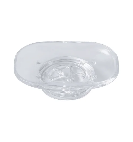 Agua Crystal Acrylic Soap Dish Grey