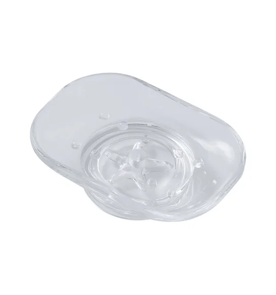 Agua Crystal Acrylic Soap Dish Grey