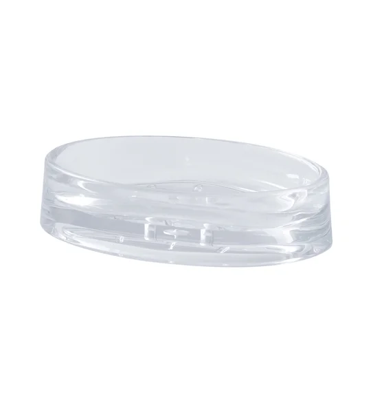 Agua Crystal Acrylic Plain Soap Dish Clear