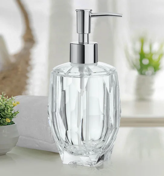 Agua Crystal Acrylic Diamond Soap Dispenser Transparent