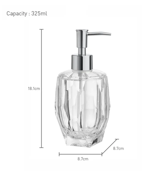 Agua Crystal Acrylic Diamond Soap Dispenser Transparent
