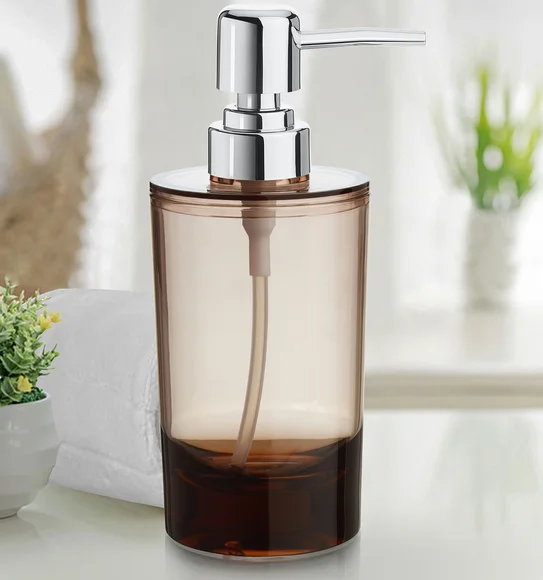 Agua Crystal Acrylic Soap Dispenser Brown
