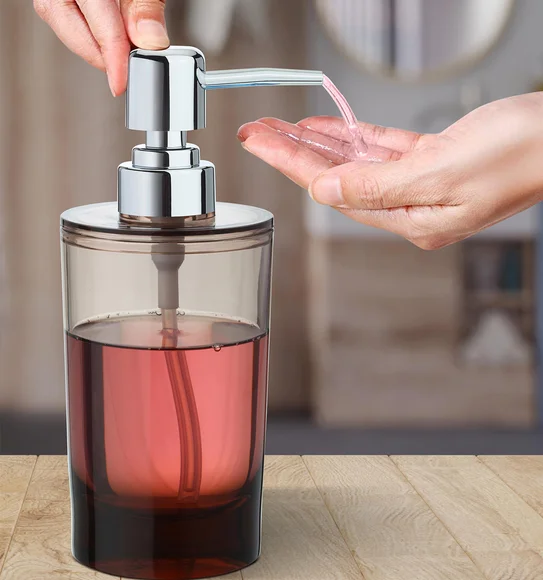 Agua Crystal Acrylic Soap Dispenser Brown
