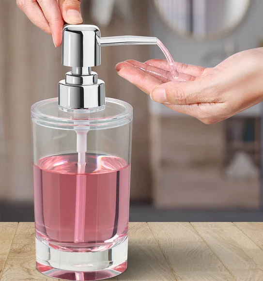 Agua Crystal Acrylic Plain Soap Dispenser Transparent