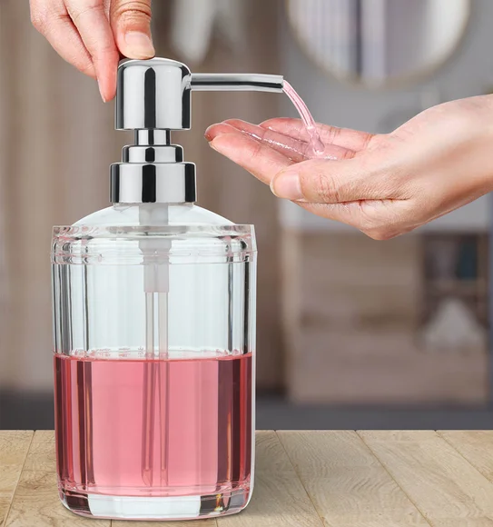 Agua Crystal Acrylic Soap Dispenser Clear