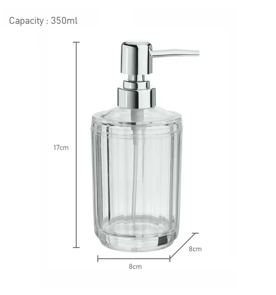 Agua Crystal Acrylic Soap Dispenser Clear
