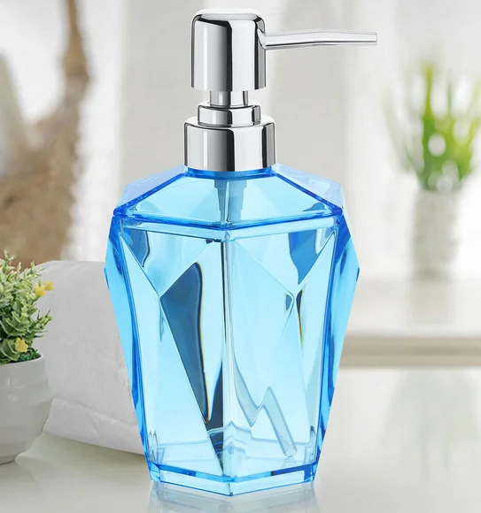 Agua Crystal Acrylic Diamond Soap Dispenser Blue
