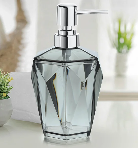 Agua Crystal Acrylic Soap Dispenser Grey