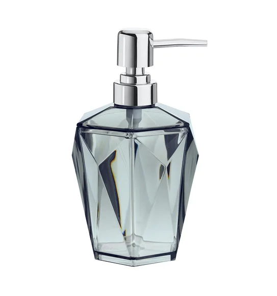 Agua Crystal Acrylic Soap Dispenser Grey