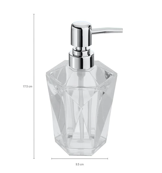 Agua Crystal Acrylic Diamond Soap Dispenser Clear