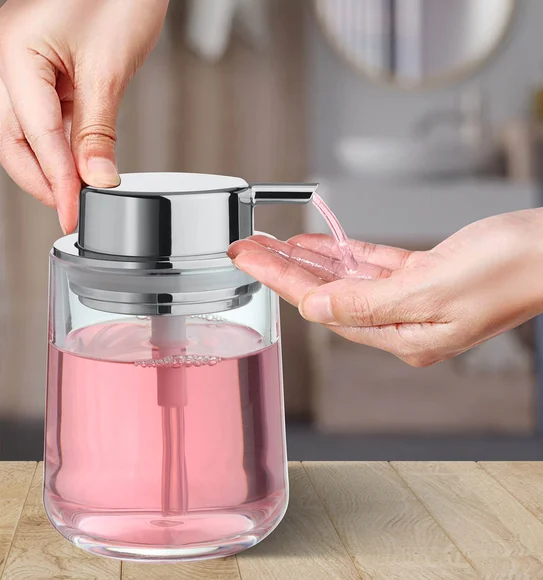 Agua Crystal Acrylic Block Soap Dispenser Transparent