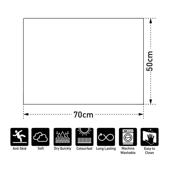 Diana Anti skid Super Absorbent Bath Mat Chocolate