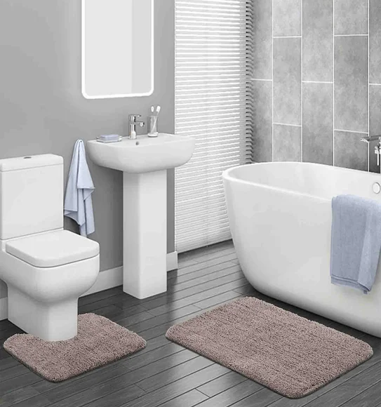 Diana Anti skid Super Absorbent Bath Mat Taupe