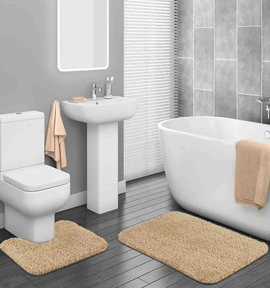 Diana Anti skid Super Absorbent Bath Mat Camel
