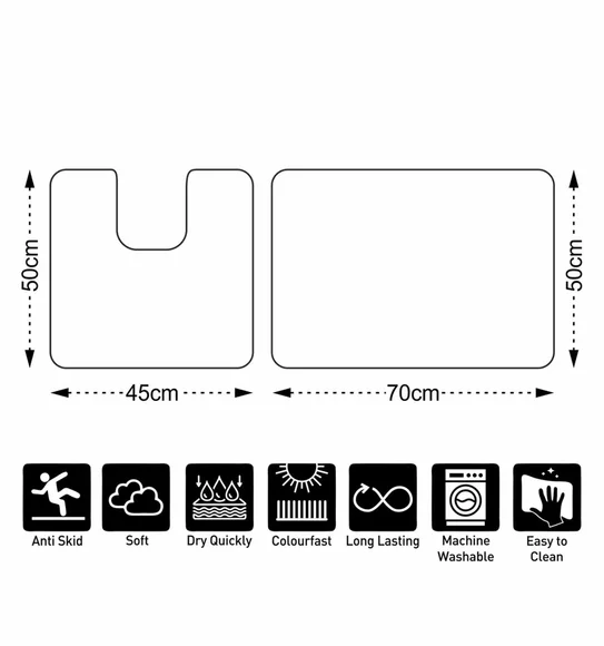Diana Anti skid Super Absorbent Bath Mat Camel