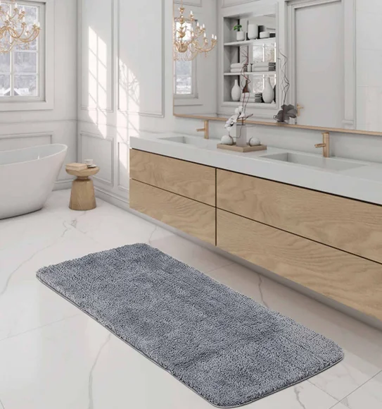 Diana Anti skid Super Absorbent Bath Mat Grey