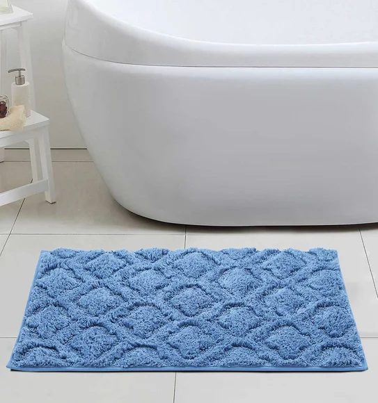 Noel Cotton Bath Mat Blue