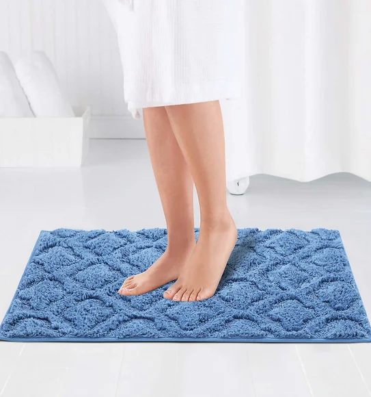 Noel Cotton Bath Mat Blue