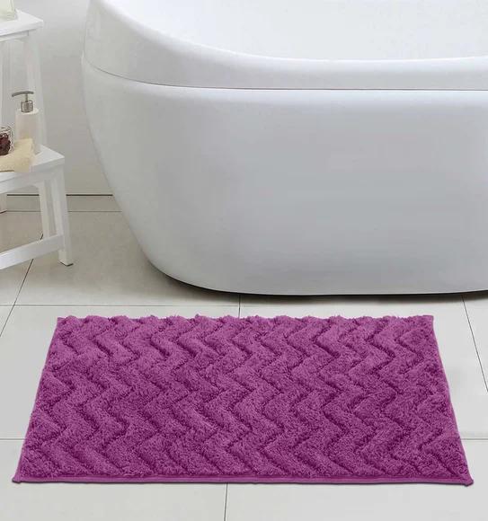 Noel Cotton Bath Mat Purple