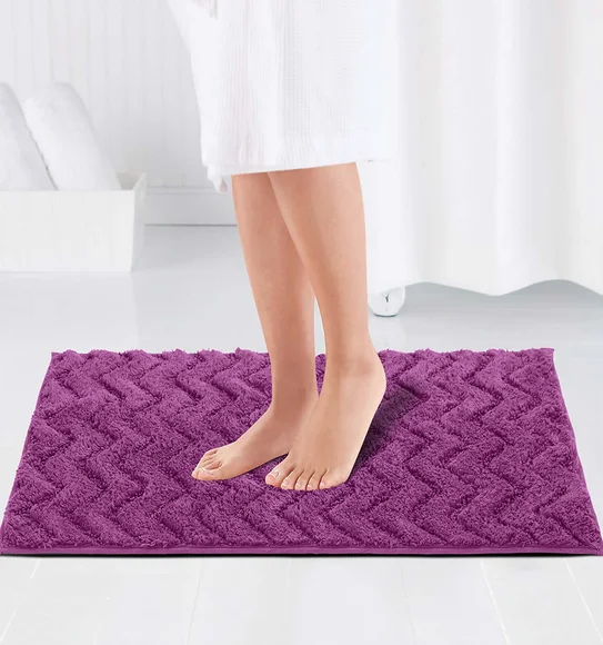 Noel Cotton Bath Mat Purple