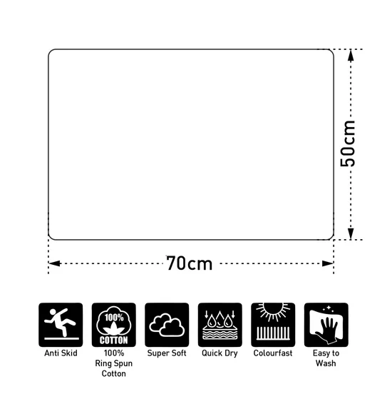 Noel Cotton Bath Mat Chocolate