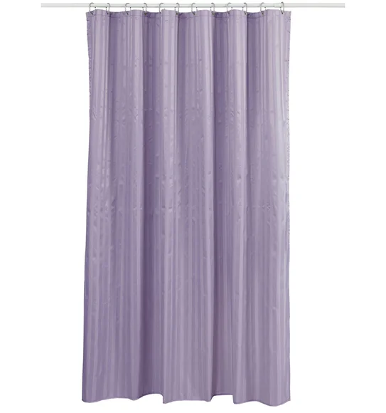 Hilton Water Repellent Polyester Shower Curtain Grey