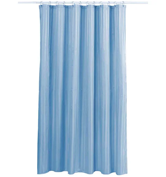 Hilton Water Repellent Polyester Shower Curtain Blue