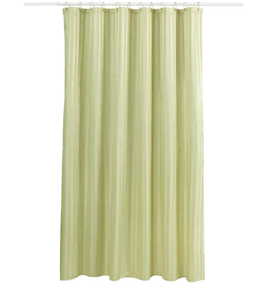 Hilton Water Repellent Polyester Shower Curtain Green