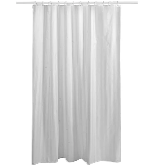 Hilton Water Repellent Polyester Shower Curtain White