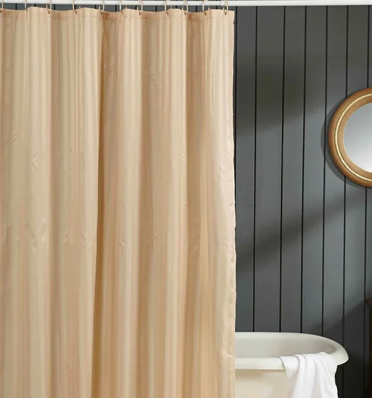 Hilton Water Repellent Polyester Shower Curtain Rust