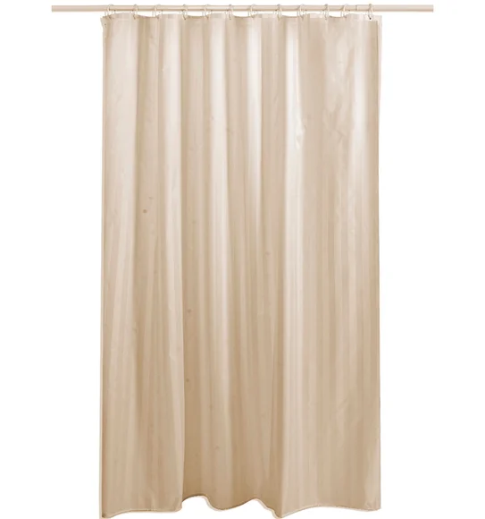 Hilton Water Repellent Polyester Shower Curtain Ivory