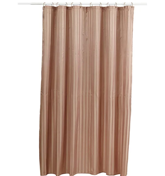 Hilton Water Repellent Polyester Shower Curtain Beige